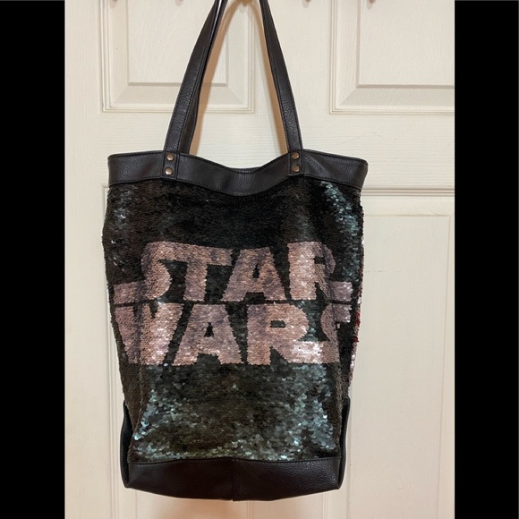 Star Wars Disney park sequin double sided tote bag - Picture 3 of 11